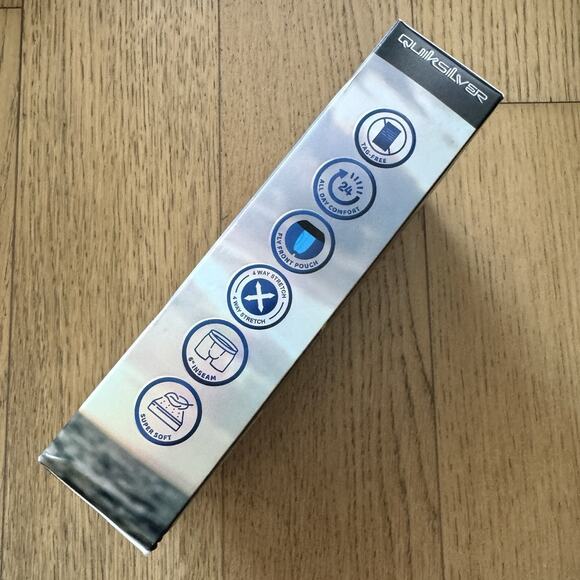 Quicksilver 3 Pack Men’s Super Soft Boxer Briefs Fly Front Tag Free, NWT Size L - Picture 2 of 6